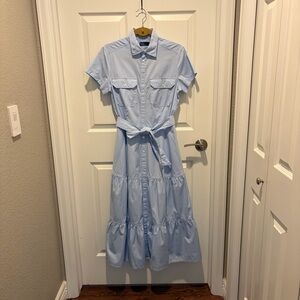 Polo by Ralph Lauren Sky Blue Midi Dress